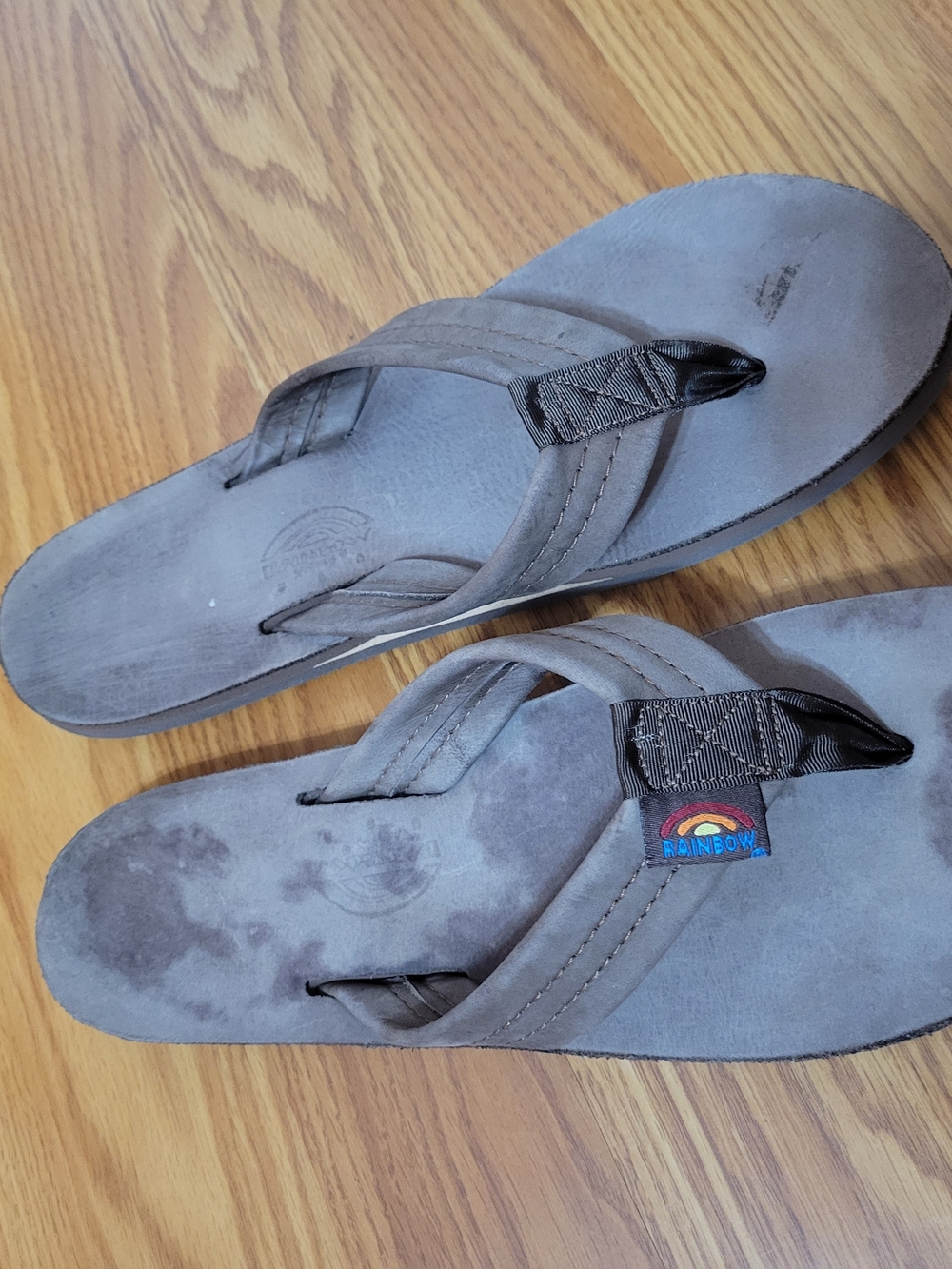 Rainbow 🌈 Women's Brown Flip Flop Sandals Size 7.5-8